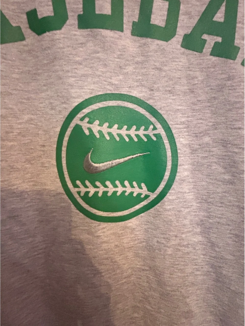 Nike Gray Baseball Zip-Up Hoodie Sweatshirt Size Large
